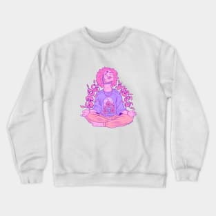 Good Vibes girl in yoga pose Crewneck Sweatshirt